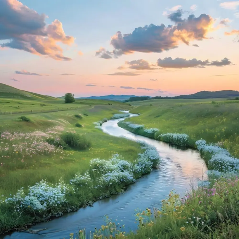 Берег, река и закат - assel_offroad_fishing