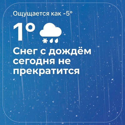 Снег с дождём сегодня не прекратится - чокоипай
