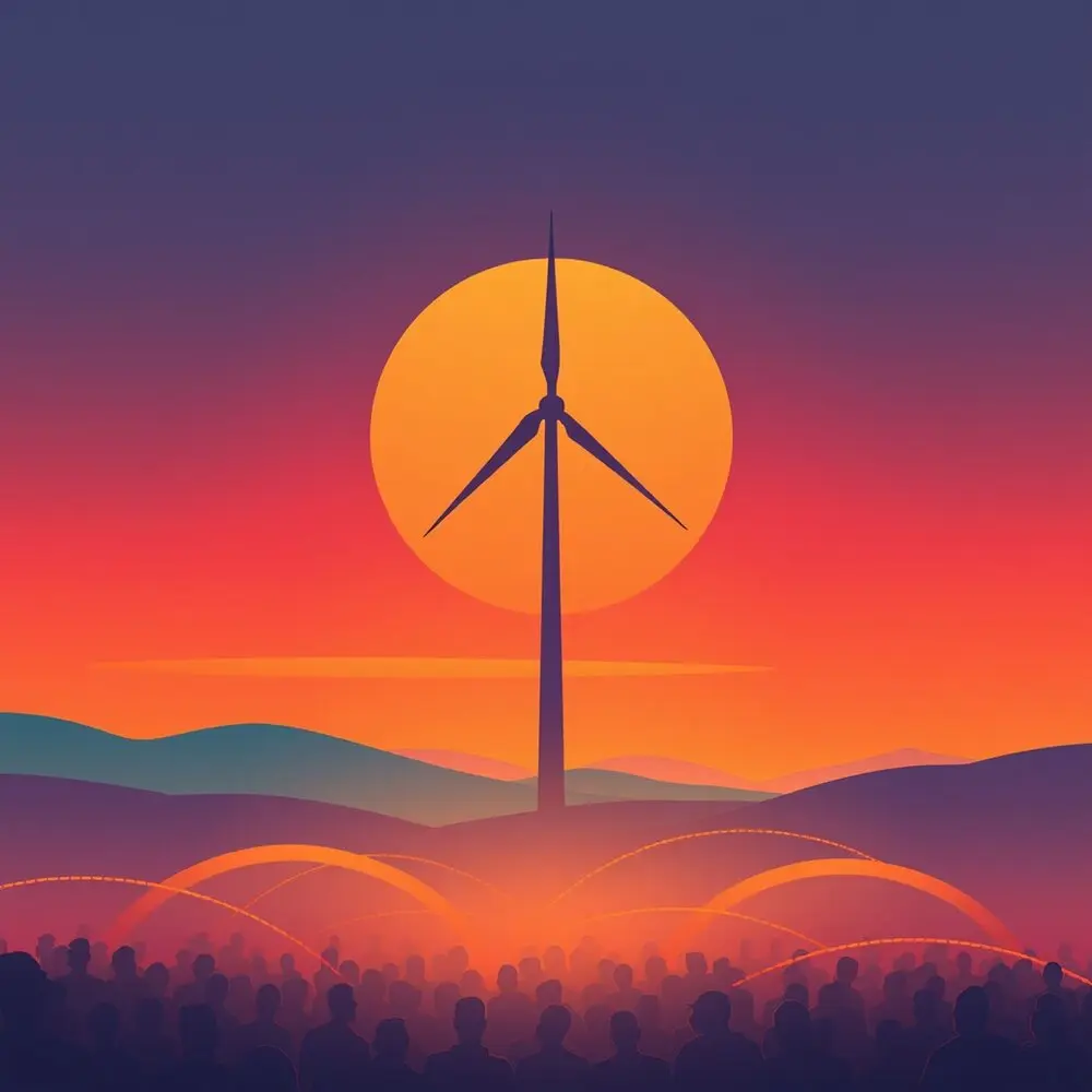 Sunrise over the Turbine - Velora Vance