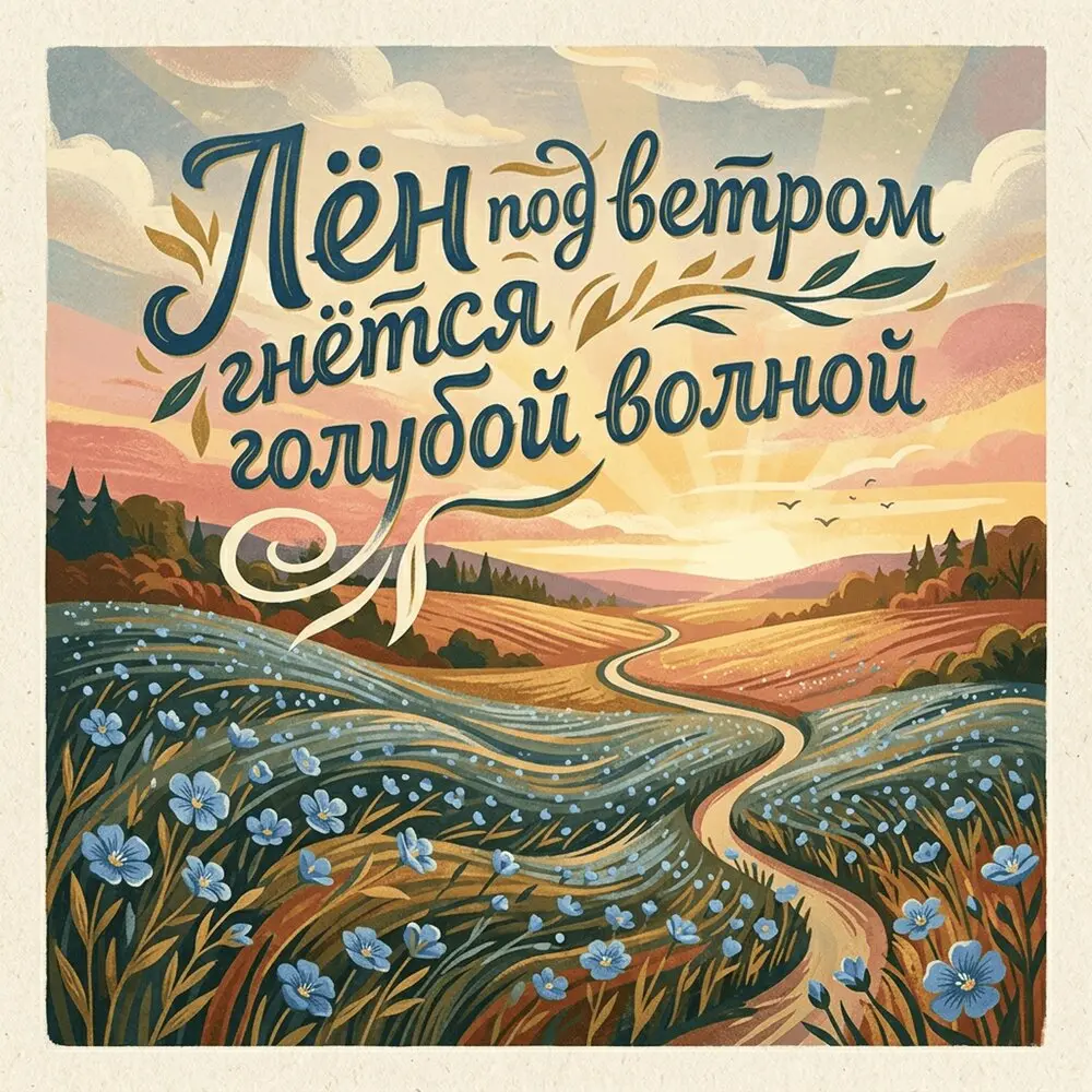 Лён под ветром гнётся голубой волной - Zlata Belogor